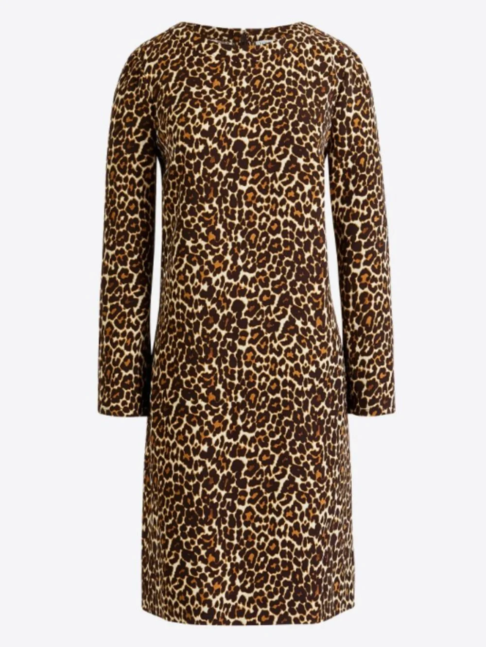 J. Crew Crepe Shift Dress in Cat Print Modest Career Fall Autumn Preppy Sz 6
